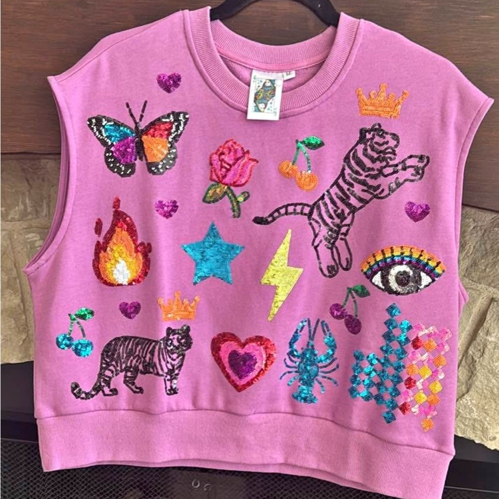 QOS Purple Icons Tank Top